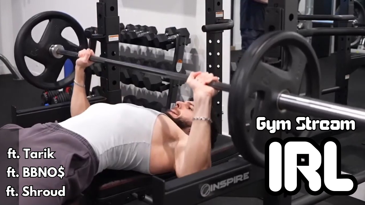 Tarik's 1st GYM STREAM w/BBNO$ and Shroud (Fragathon - FULL VOD)