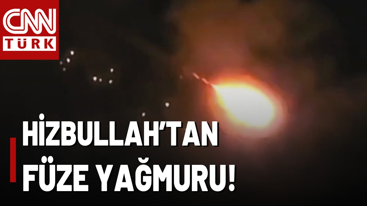 SON DAKİKA🚨Hizbullah'tan İsrail'e F&uuml;ze Yağmuru! İşte O G&ouml;r&uuml;nt&uuml;ler...