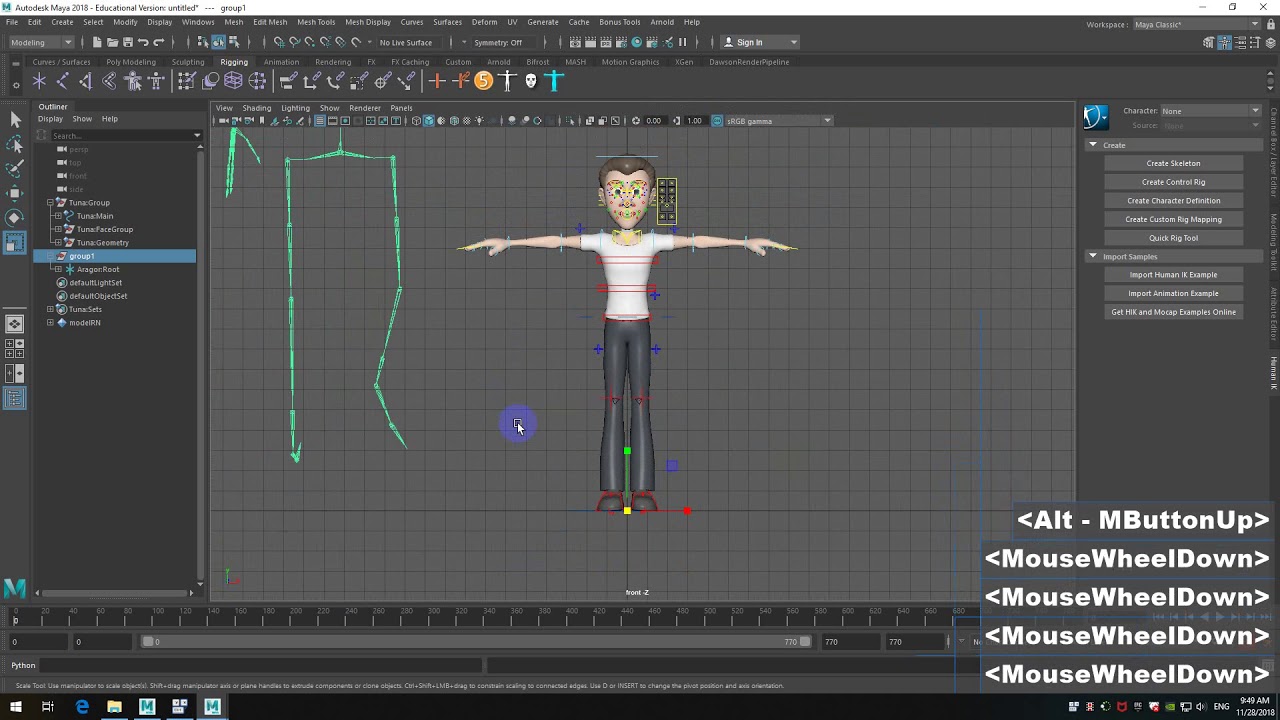 Motionbuilder to Maya with AdvancedSkeleton MocapMatcher