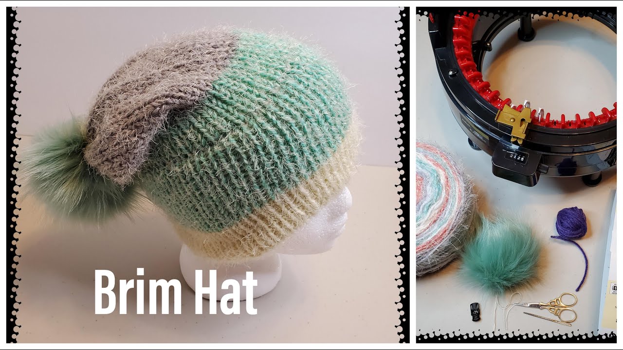 How to make a Brimmed Hat on addi or Sentro knitting machine | Santa Hat Machine Knit Tutorial