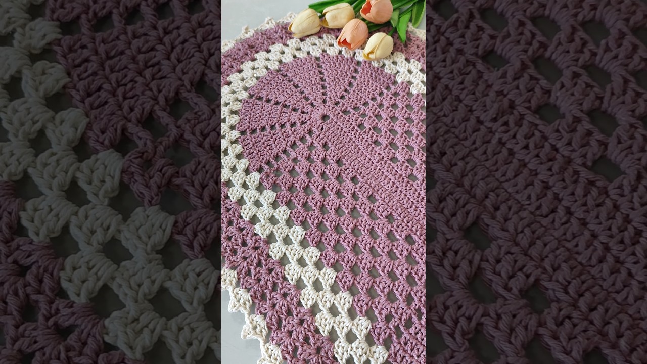 TAPETE DE CROCH&Ecirc; SIMPLES R&Aacute;PIDO E F&Aacute;CIL. #croche #crochepassoapasso #tapetedecroche #croch&ecirc; #crochet