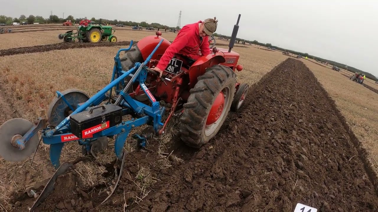 1959 International Harvester B275 2.3 Litre 4-Cyl Diesel Tractor (38 HP) with Ransomes Plough