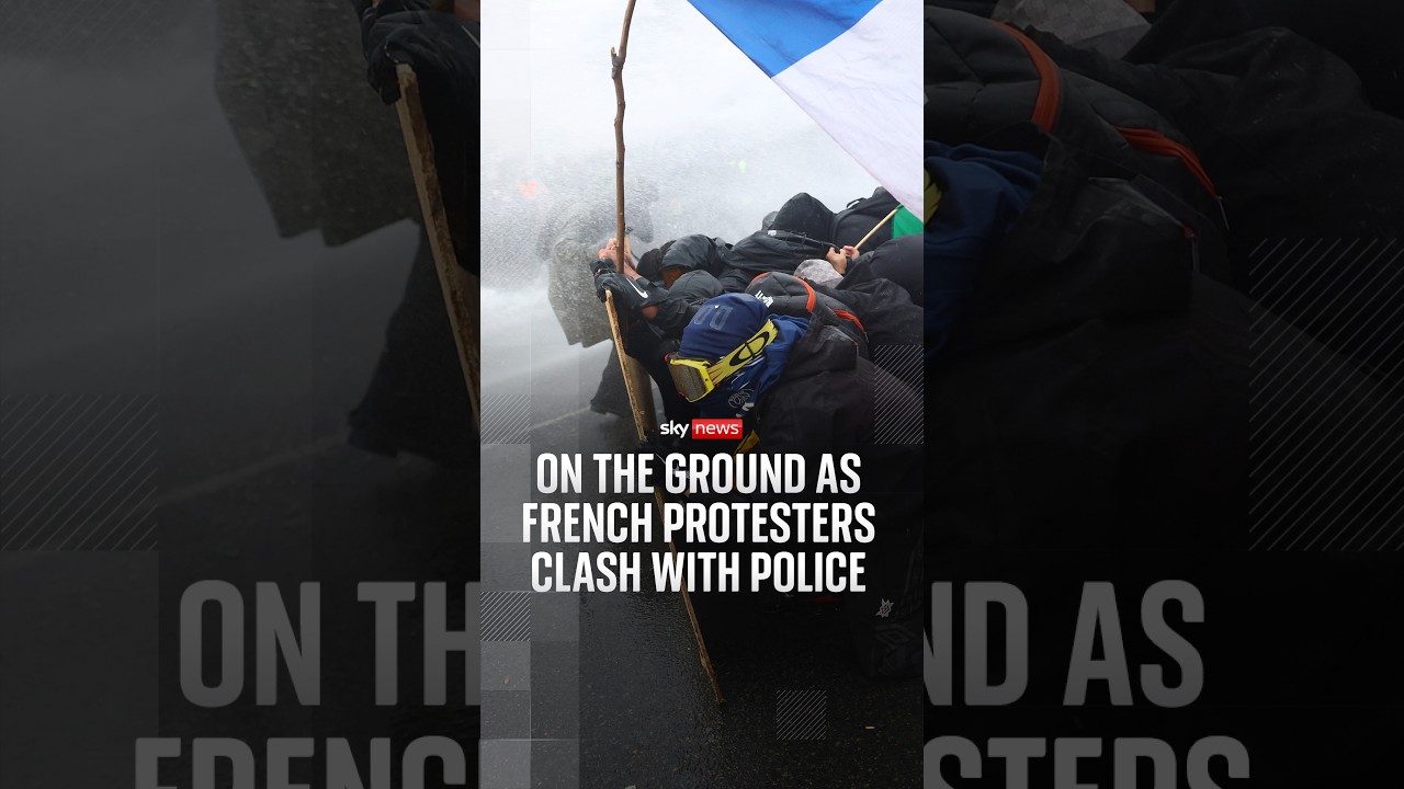 On the ground as French protesters clash with police