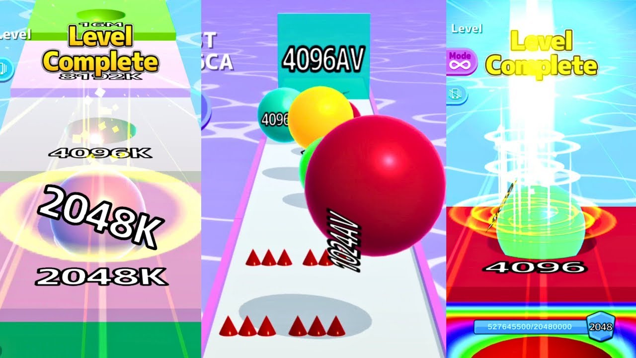 Ball Run 2048, Infinity Mode, Ball Run Infinity Play | Satisfying Ball Games Hub LIVE 🔴 24/7