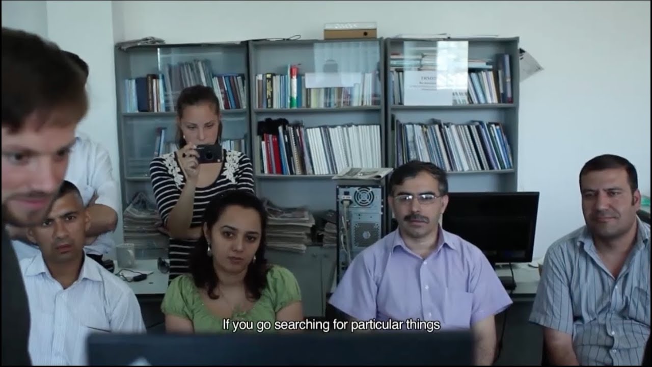 Julian Assange Skypes with Tajik news agency in 2010