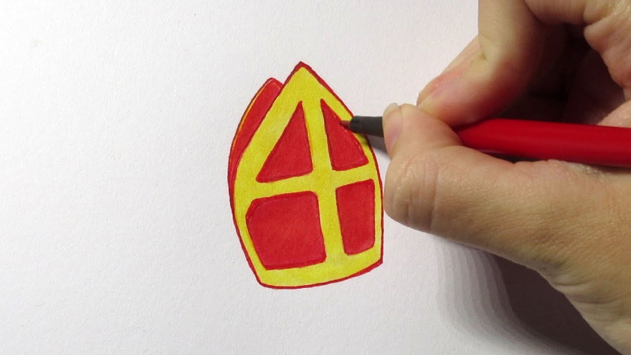 Zo teken je de mijter van Sinterklaas! (In stappen) EXTRA VIDEO