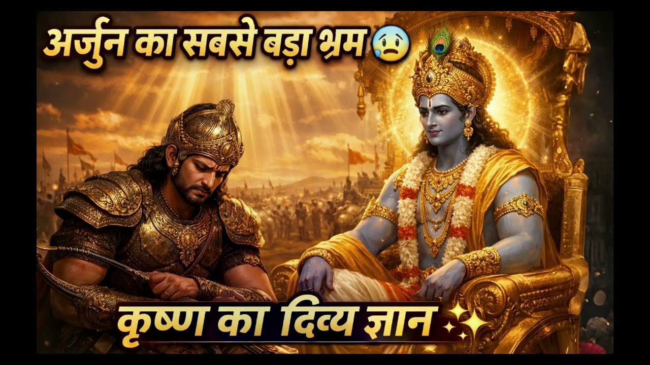 अर्जुन का सबसे बड़ा भ्रम और कृष्ण का सबसे बड़ा ज्ञान | Bhagavad Gita | #BhagavadGita #Krishna