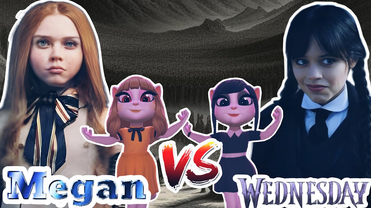 My Talking Angela 2 😻 || Megan vS Wednesday || Cosplay