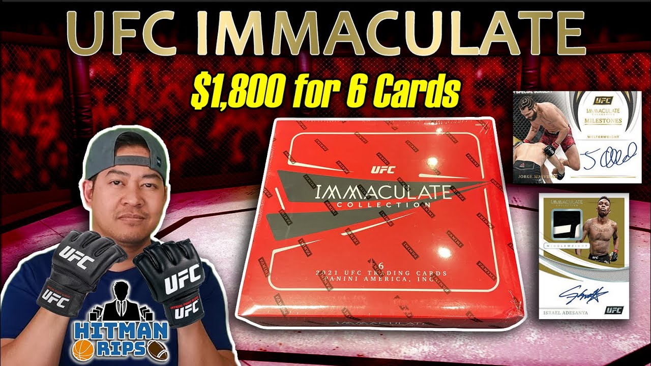 2021 UFC Immaculate Hobby Box - $1,800 for 6 Cards! NEW RELEASE! 1st Year!