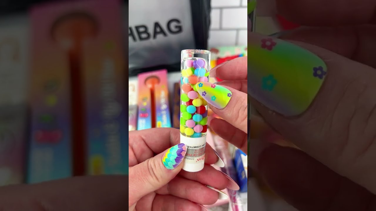 Cute TEMU Lip Balm & Mini Lip Gloss Haul Satisfying Video ASMR! #asmr #asmrmakeup 💄💋