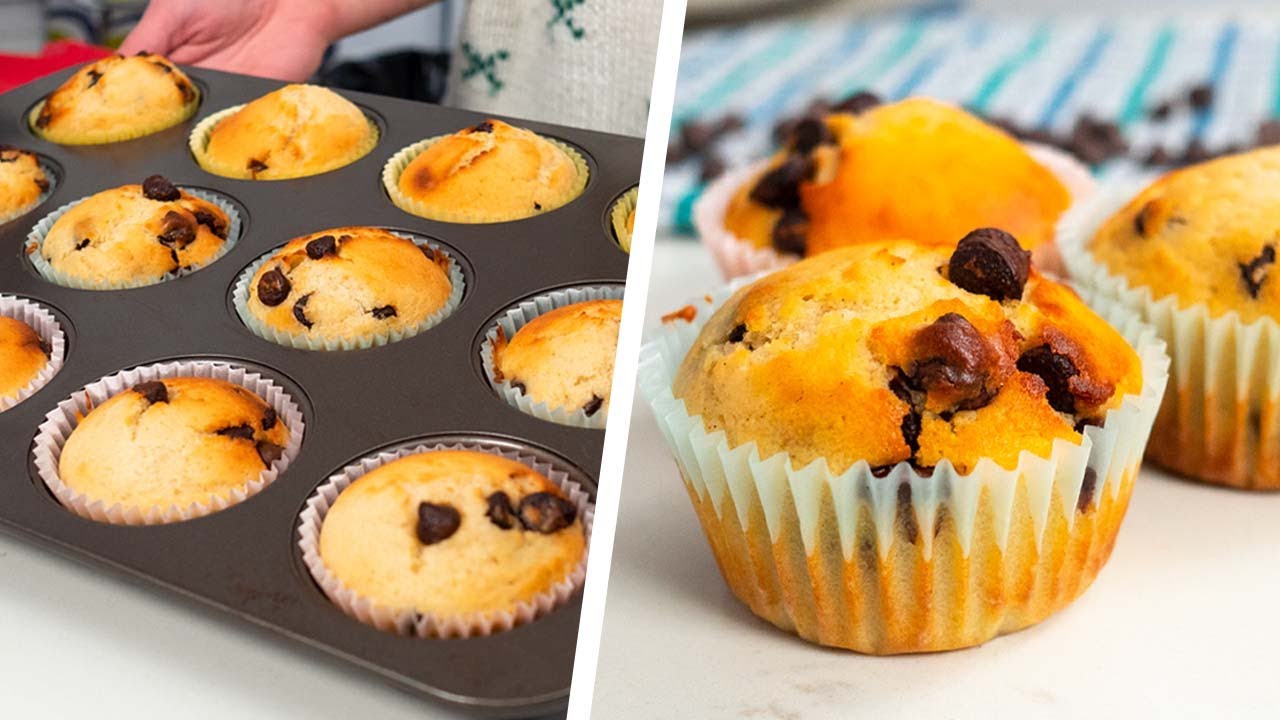 Healthy and Delicious Chocolate Chip Muffins using Greek Yogurt!