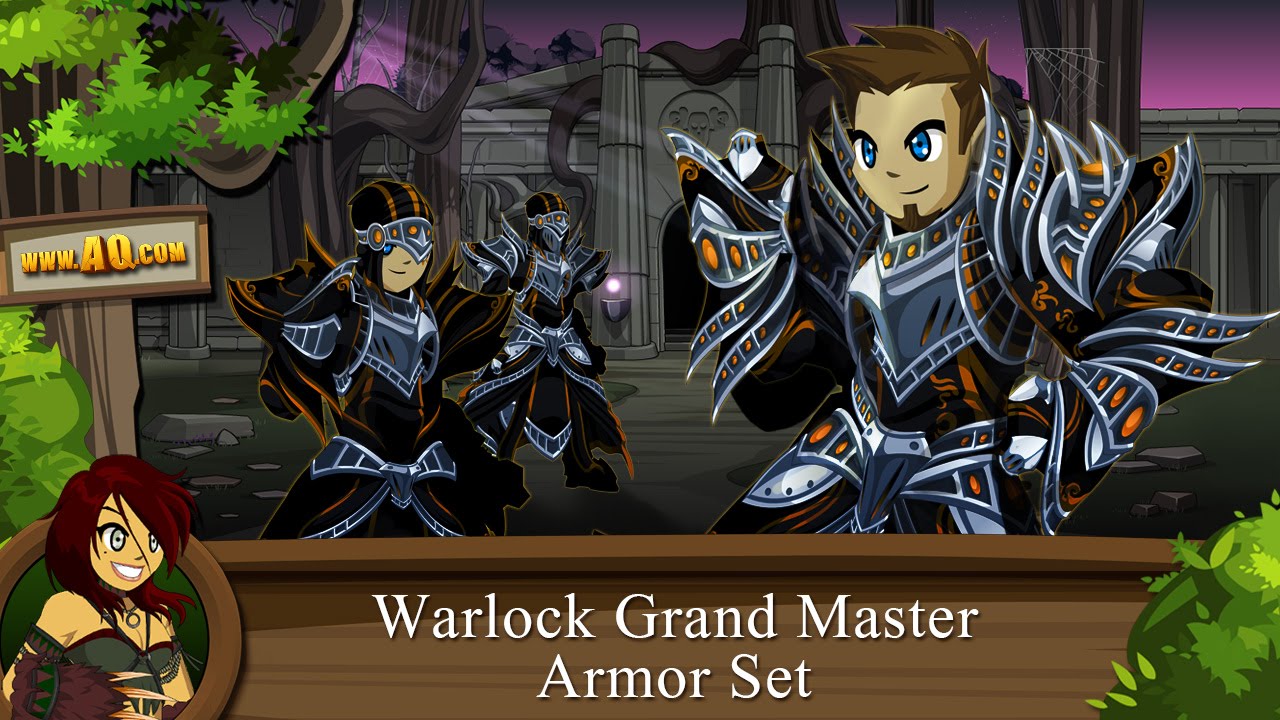 Warlock Grand Master Armor Set in Online MMORPG AdventureQuest Worlds