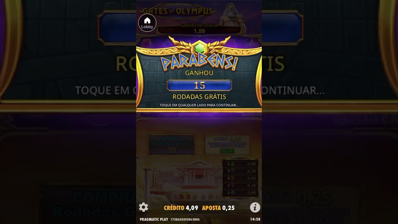 Gates of Olympus Scatter 15 rodadas gratis #cassino #gatesofolympus #fyp #pgsoftslot #veiodoraio