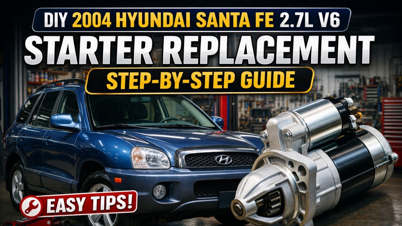 Как заменить стартер: Hyundai Santa Fe 2.7L V6 2001-2006 годов выпуска - сэкономьте 500 долларов!