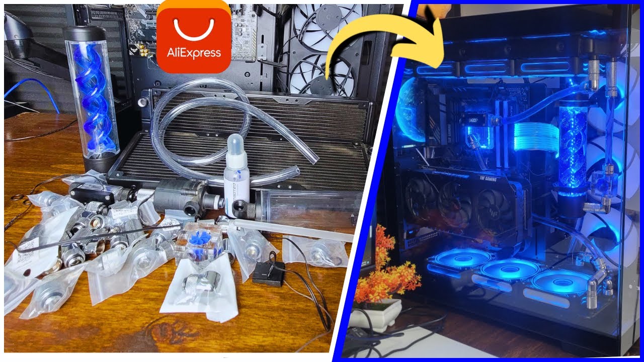Montei Um Water Cooler CUSTOM COMPLETO Do ALIEXPRESS + Quanto Custa e Se Compensa!