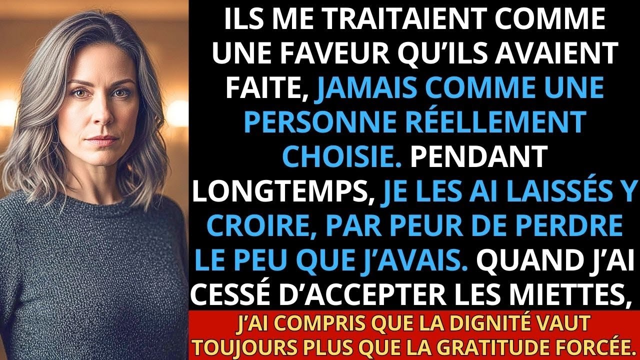Ils me traitaient comme une faveur — je les ai laissés y croire.