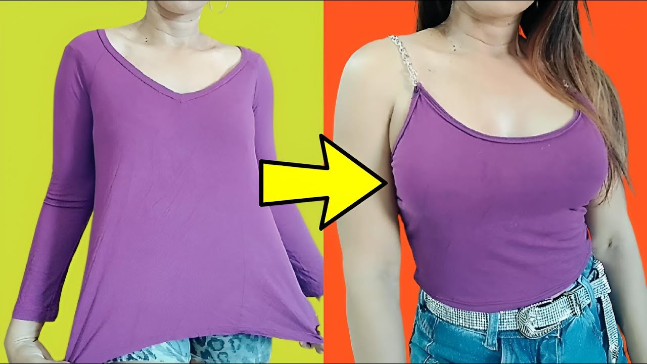 Transforma&ccedil;&atilde;o de blusa velha EM NOVA