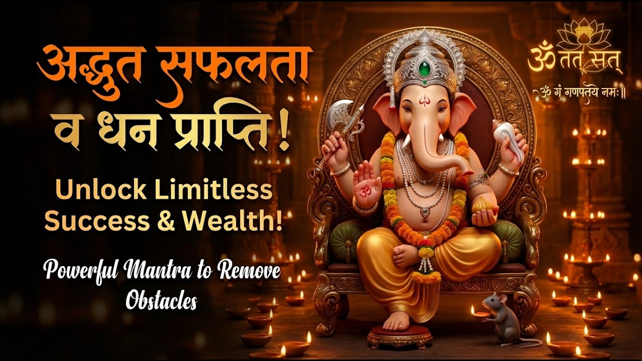 Ganesh Mantra for Inner Peace & Stress Relief | ॐ गं गणपतये नमः | Healing Frequency Music