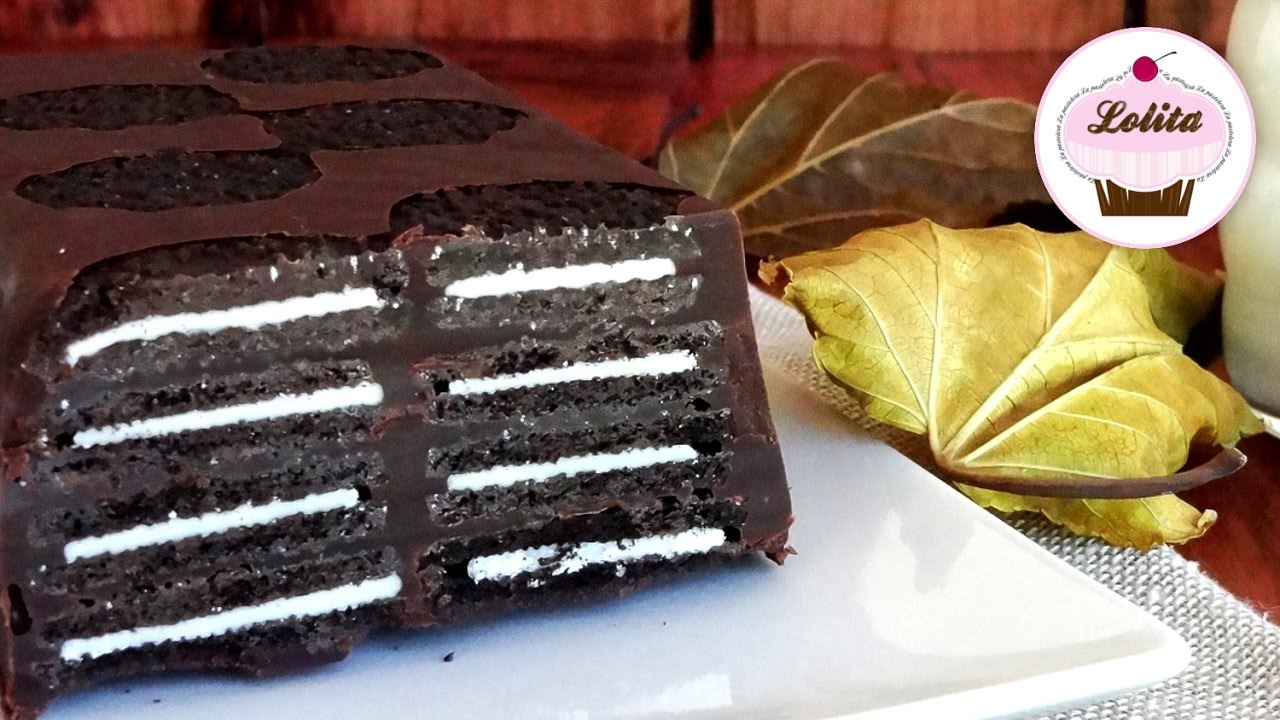 Receta de tarta de galletas Oreo con chocolate sin horno| Kalter hund de Oreo