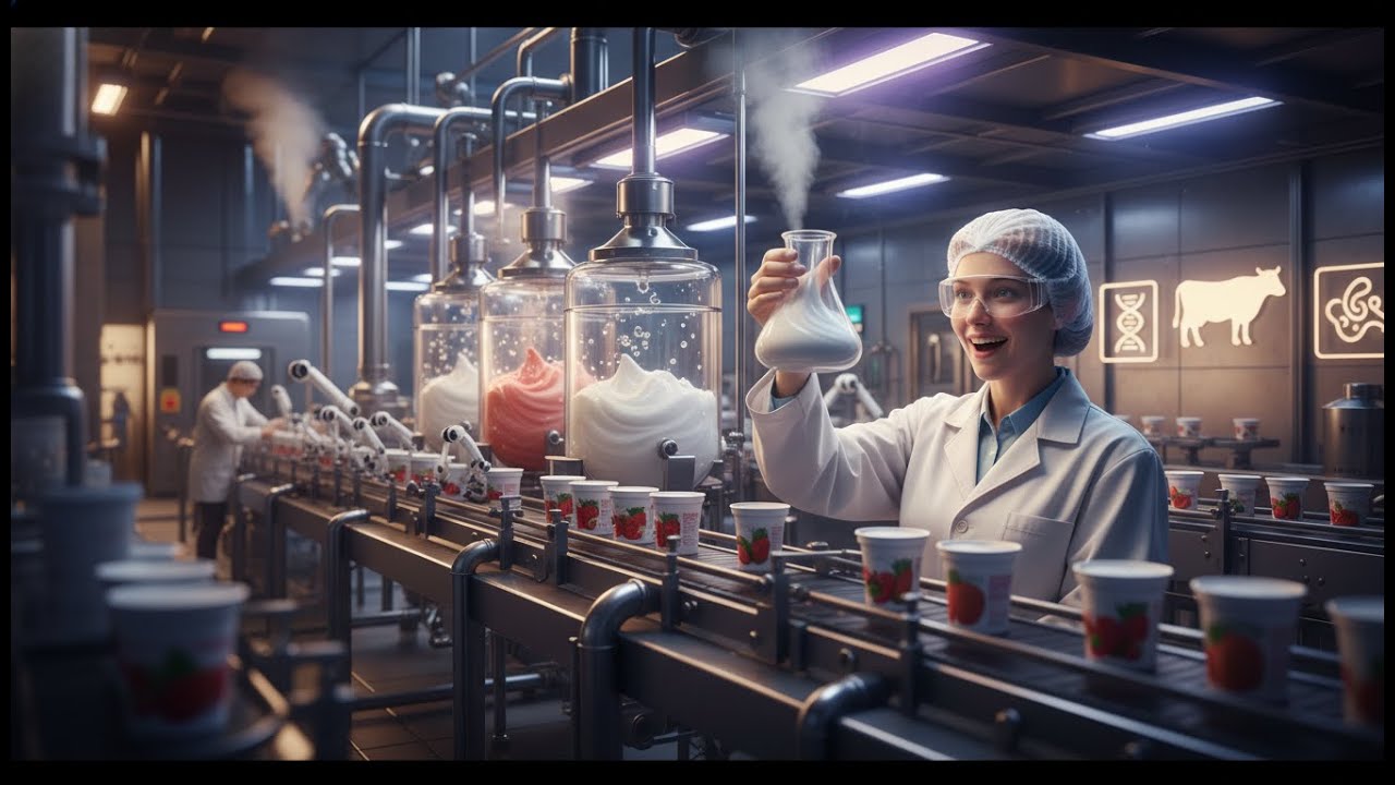 How Yogurt Is Made (Factory Process) | Milk to Packaged Yogurt Cups