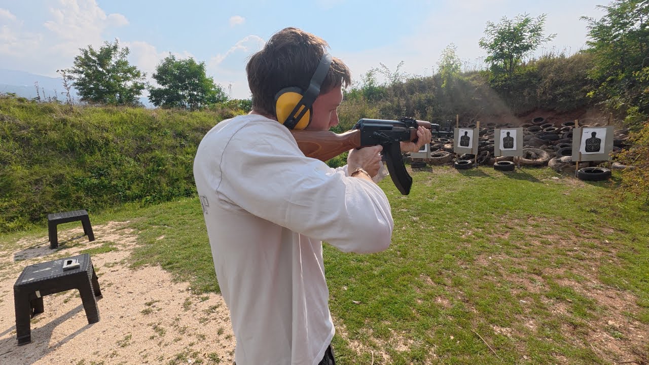 Shooting an AK-47 While Being Hungover in Sarajevo, Bosnia-Herzegovina! 🇧🇦