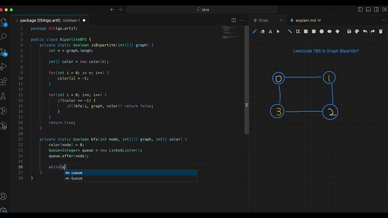 Leetcode 785 Is Bipartite Using BFS - Silent Coding Solution