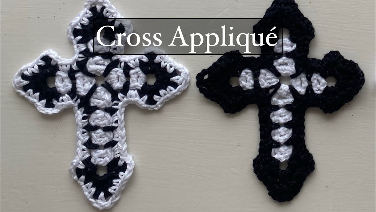 Crochet Cross Motif/Appliqué Tutorial // ~ DivyneCrochet ~