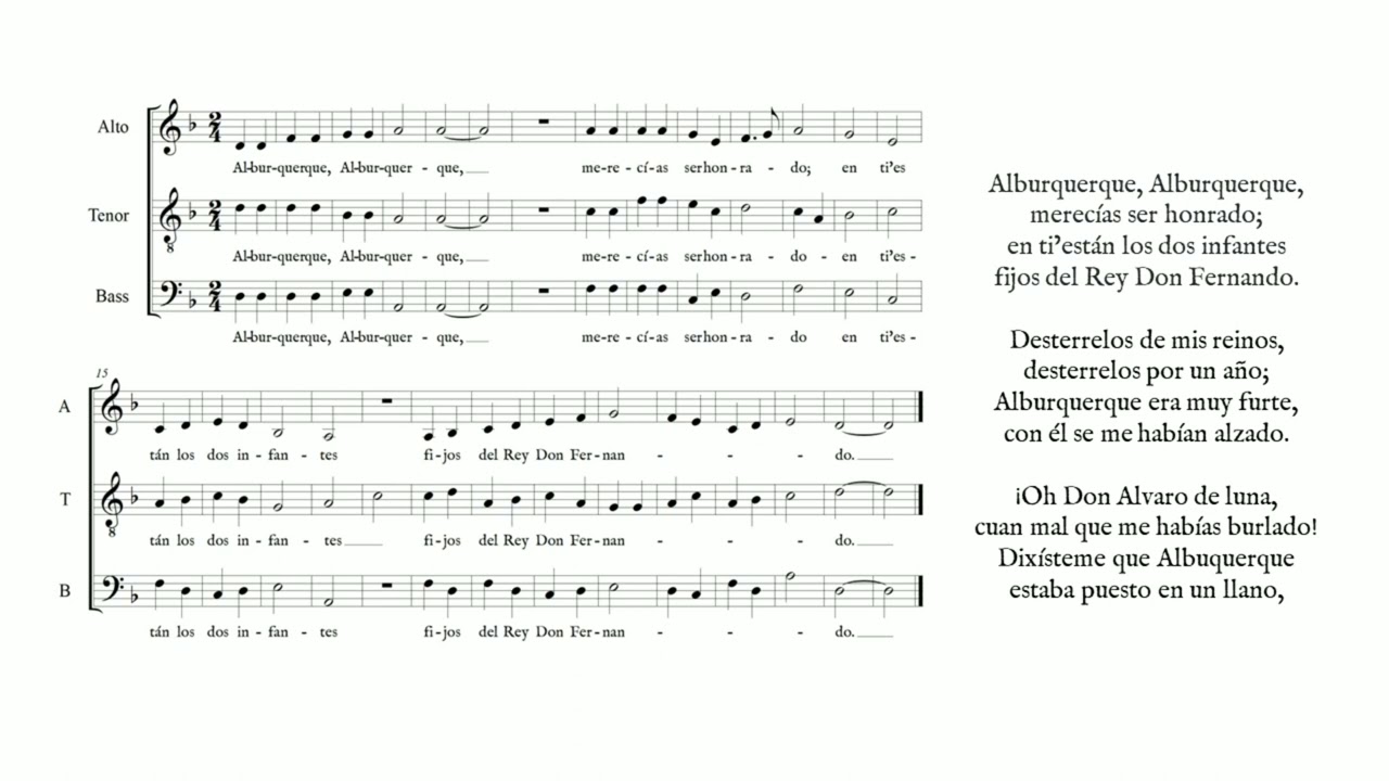 [Anónimo]: Alburquerque, Alburquerque (Musica Ficta, La Morra)