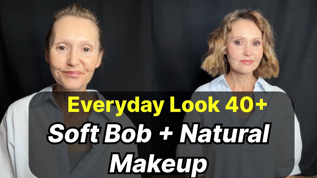Everyday Makeup & Hair for Women 40+ | Flat Iron Bob Styling