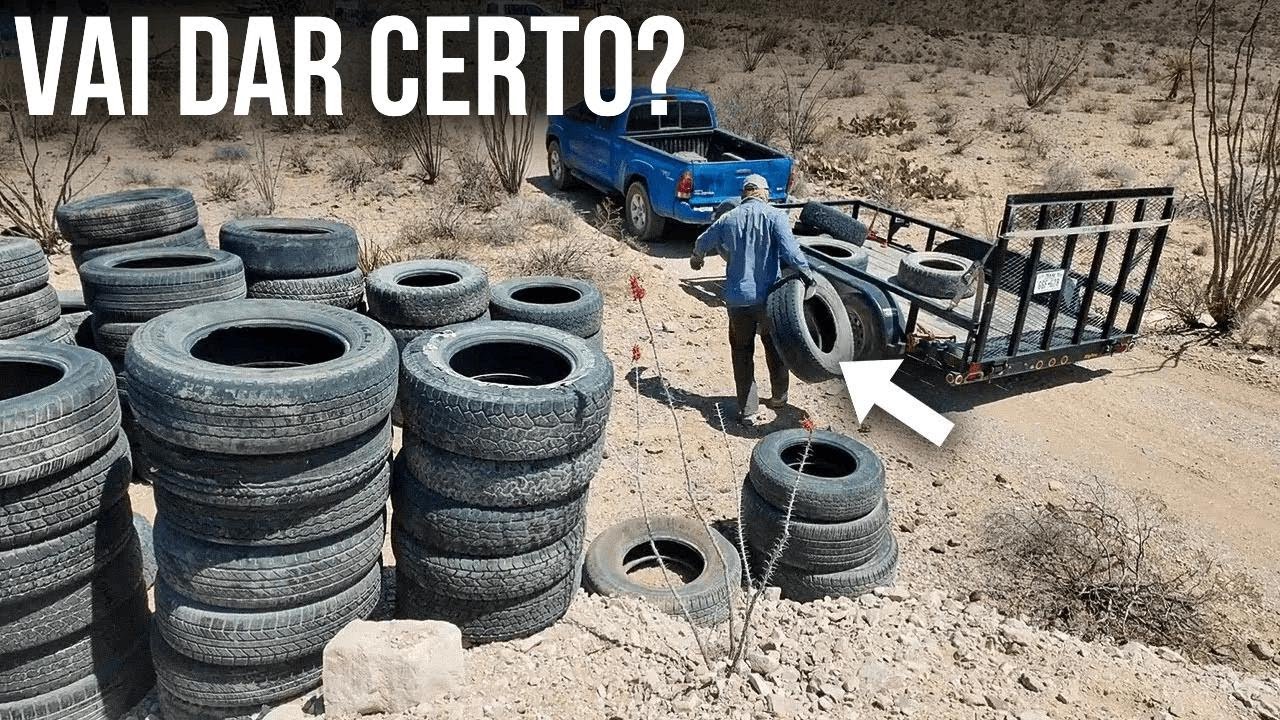 Resolvi a sombra no deserto usando lixo e só 20 dólares