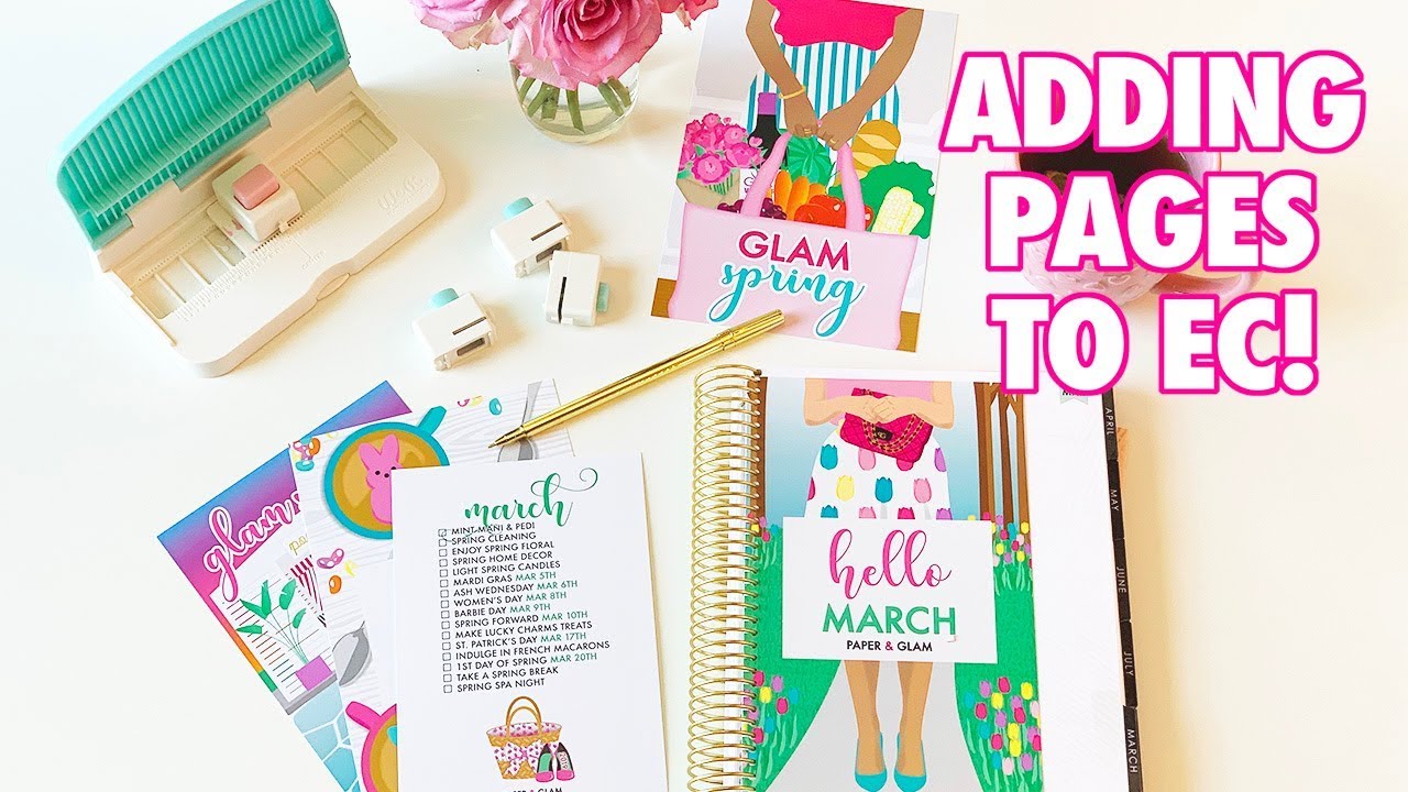 How To Add Pages To An Erin Condren or Spiral Planner