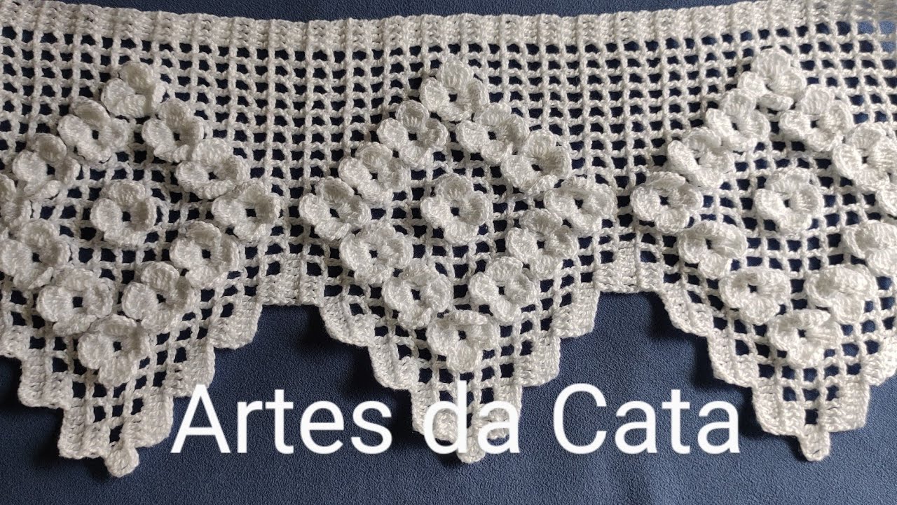 O SEGREDO PARA FAZER UM LINDO BARRADO EM CROCHÊ #419 #parte01/02 #artesdacata