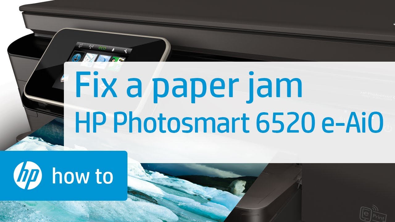 Fixing a Paper Jam | HP Photosmart 6520 e-All-in-One Printer | HP