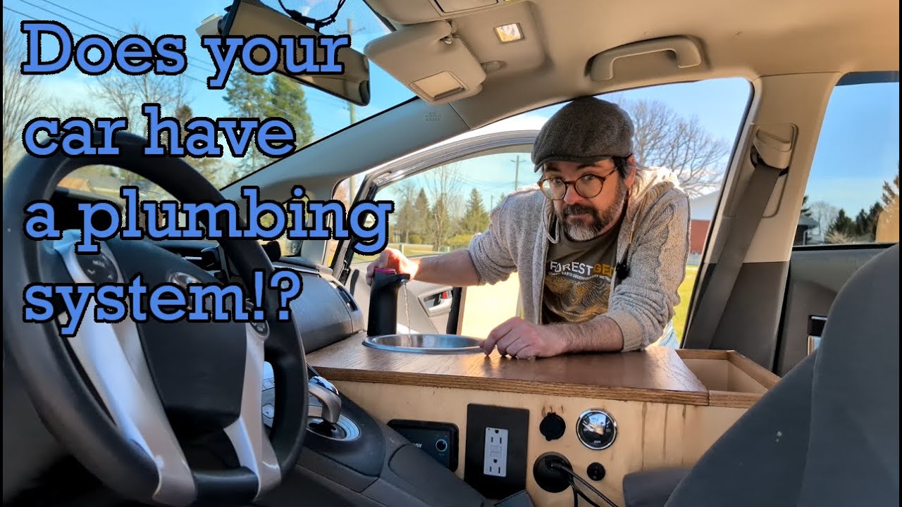 How I installed a sink with 20 L of fresh water and 10 L of grey water in a car