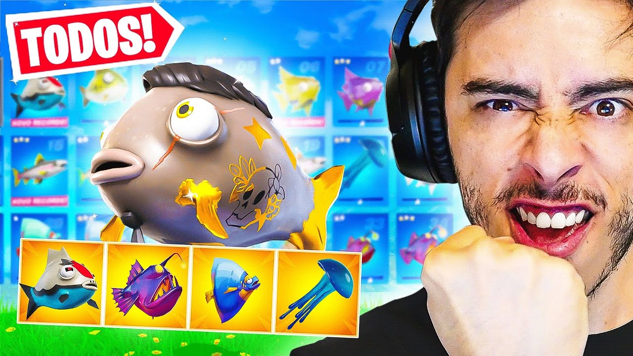 PEGUEI TODOS OS PEIXES DO FORTNITE! (TODAS LOCALIZA&Ccedil;&Otilde;ES)