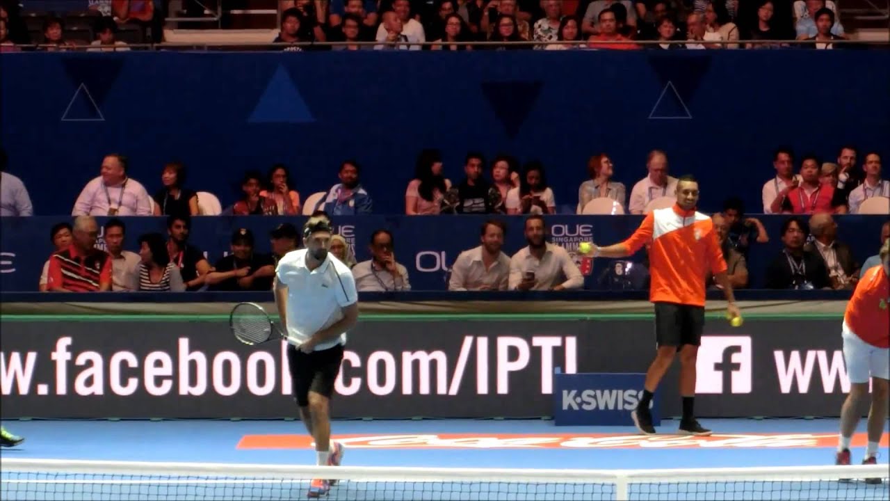 Goran Ivanisevic vs Carlos Moya | IPTL 2015 | Court Level View
