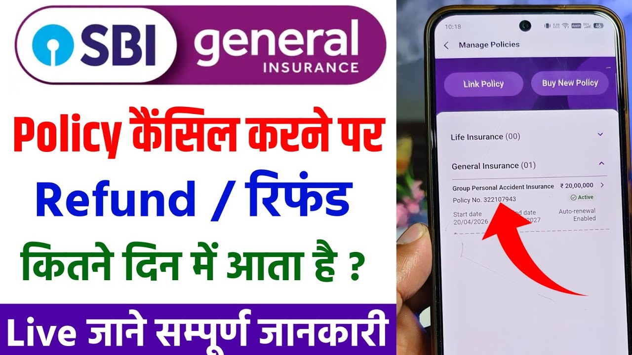 sbi insurance policy refund kitne din me aata hai | sbi insurance policy refund not received