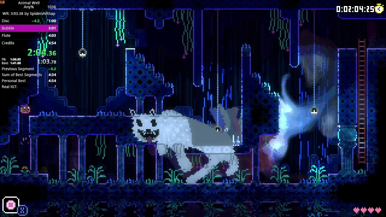 Animal Well Any% Speedrun PB (4:34:32)