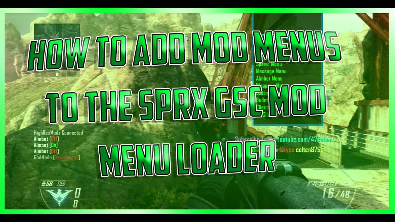 How To Add Mod Menus To The SPRX 