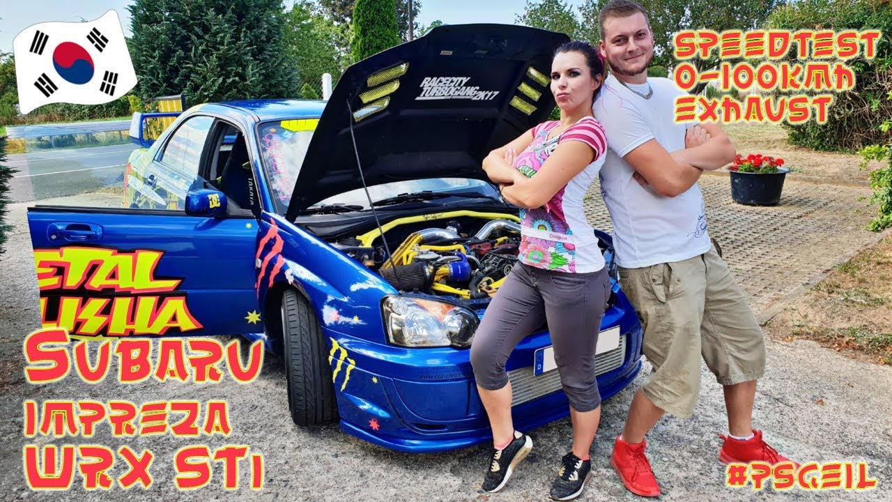 Der Auspuff brennt!!! Subaru WRX STi / 0-100Km/h SpeedTest / Exhaust