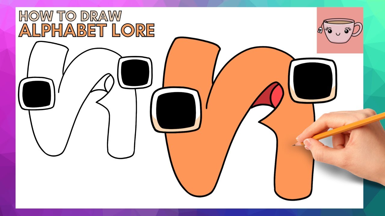 How To Draw Alphabet Lore - Lowercase Letter N | Cute Easy Step By Step Drawing Tutorial