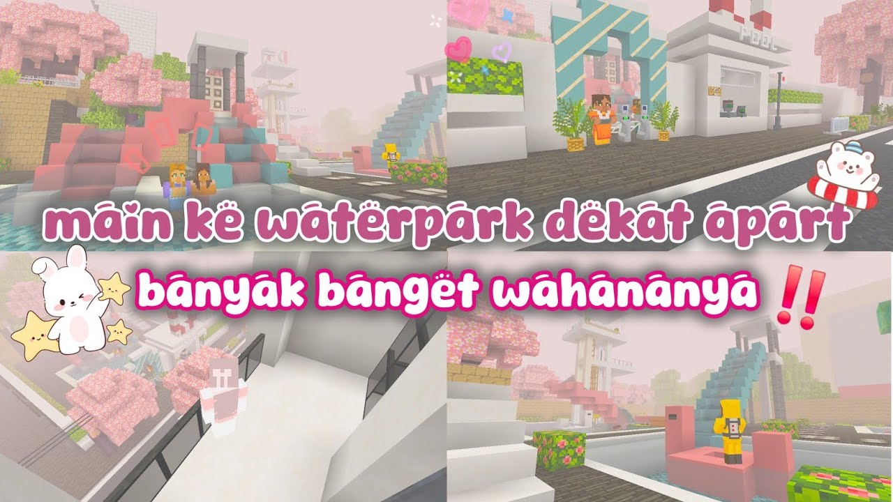 MAIN KE WATERPARK DEKAT APARTEMEN 🙇‍♀️💓 || banyak wahananya 🙆‍♀️🙆‍♀️‼️ #moreecytie#dramakawaiiworld 