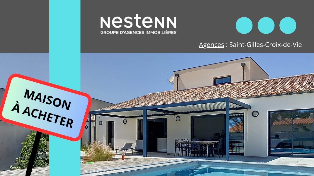 En Vendée, sur Brétignolles-sur-Mer, maison à vendre avec accès rapide aux magnifiques plages.