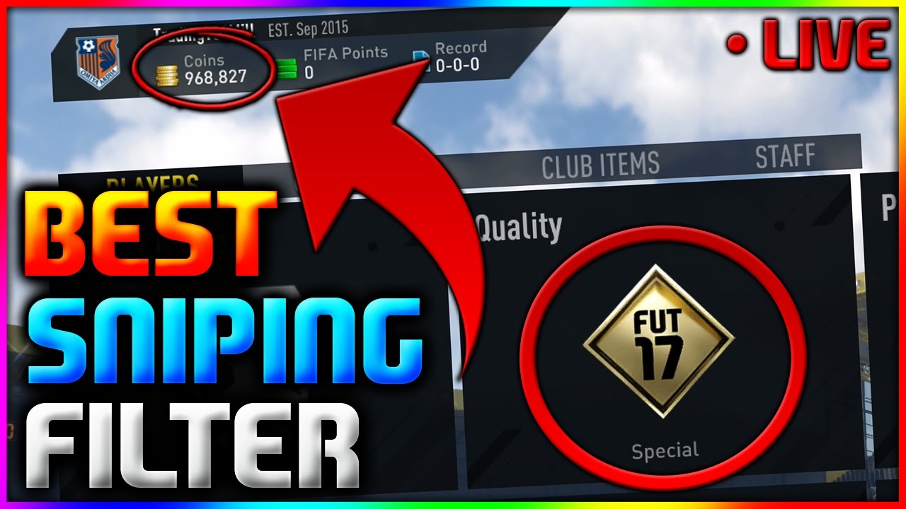 FIFA 17 | ONE OF THE BEST SNIPING FILTERS - USE THIS WHILE IT STILL WORKS (FIFA 17 LIVE SNIPING)