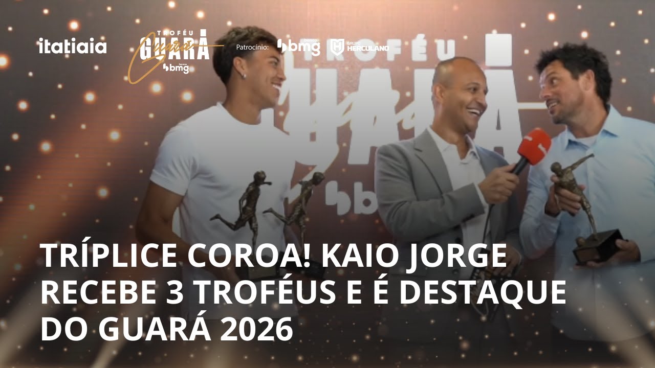 TROFÉU GUARÁ Bmg 2026: KAIO JORGE RECEBE 3 PRÊMIOS, SELEÇÃO DE 2025, ARTILHEIRO E CRAQUE DO ANO