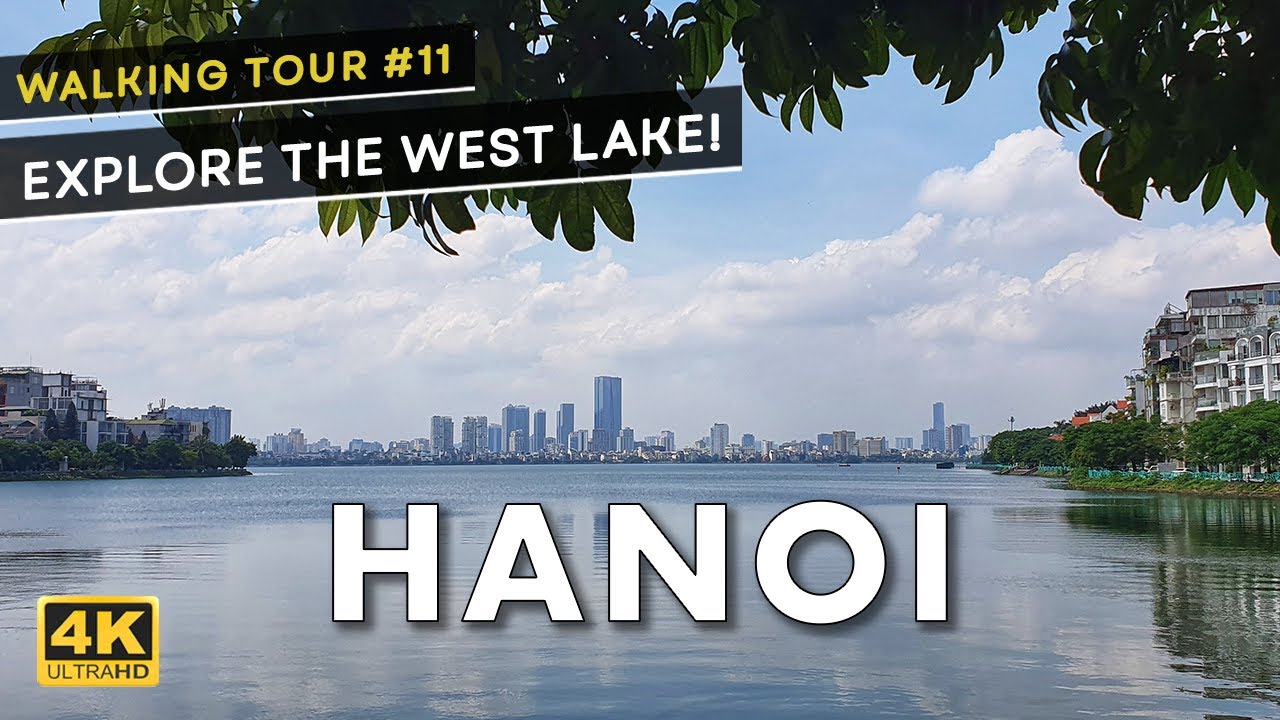 4K | Experience a Walk Around WEST LAKE, HANOI's Biggest Lake | Vietnam Walking Tour 🇻🇳