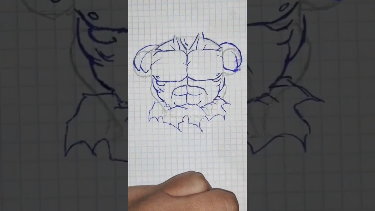 DIBUJA EL CUERPO DE GOKU FACIL!✍️ #dibujoanime #drawing #dibujante #goku #dragonball