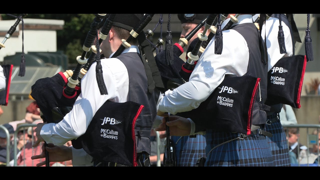 Johnstone Pipe Band at the 2024 UK Championships in Bangor