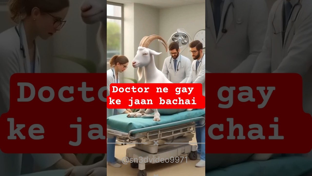 😲Doctor ne gay ki jaan bachai 