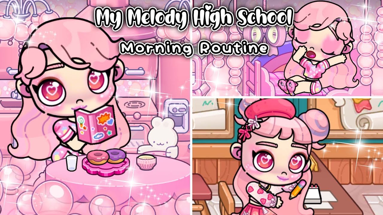 MY MELODY High School Morning Routine💖💗| Avatar World | Pazu